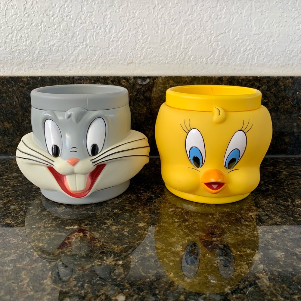Vintage Bugs and Tweety Mugs - Set of 2